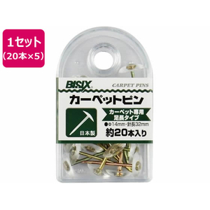 ミツヤ カーペットピン 透明 20本×5 FC115SJ-BX1-CU20-TM-イメージ1