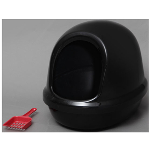 アイリスオーヤマ ネコのトイレフルカバー くろ FC15352-P-NE-500-F-イメージ1