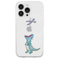 AKAN iPhone 14 Pro用ソフトクリアケース はらぺこザウルス グリーン AK23531I14P