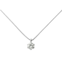 D15041938 【プラチナ】ダイヤモンドネックレス 0．1ct 鑑別カード付 