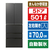 AQUA 【フレンチドア】501L 5ドア冷蔵庫 マットクリアブラック AQR-TXA50A(K)-イメージ1