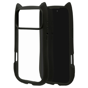 ラスタバナナ iPhone17 Pro Max用MIMI 猫耳ケース TPU×PC ブラック 9107IP5DHPBK-イメージ1