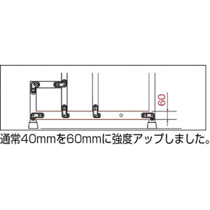 トラスコ中山 作業用踏台 アルミ製・高強度タイプ 1段 ブラック FC779HF-4879589-イメージ2