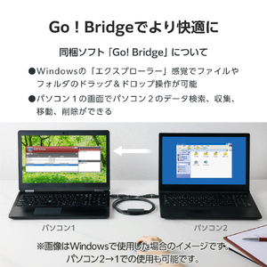エレコム データリンクケーブル ブラック UC-TV8BK-イメージ7