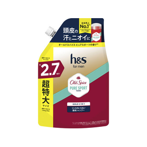 Ｐ＆Ｇ h&sMEN ゴールド 2IN1 リンスのいらない薬用シャンプー 替 800g FCJ587L-イメージ1