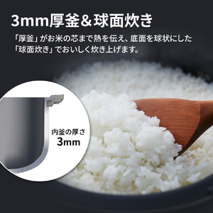 SHARP 炊飯ジャー/3合炊き e angle select ブラック KS-C5E5-B-イメージ6