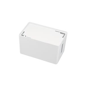 サンワサプライ ケーブル＆タップ収納ボックス（Sサイズ） ホワイト CB-BOXP1WN2-イメージ1
