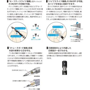 プラチナ シャープペン プロユース241 ブラック 0.5mm FC523YM-MSDD-2500B 1-イメージ3