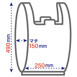 オルディ HDとって付ポリ袋 45L 半透明 30枚入 プラスプラス PT-HD45-30-イメージ2