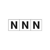 トラスコ中山 TRUSCO　アルファベットステッカー　50×50　「N」　白　3枚入 TSN-50-N