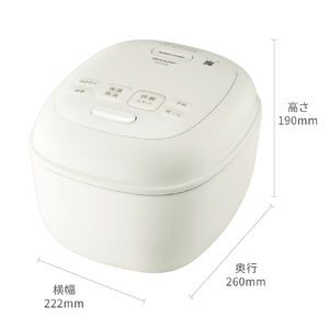 SHARP 炊飯ジャー/3合炊き e angle select ホワイト KS-C5E5-W-イメージ4