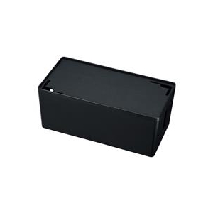 サンワサプライ ケーブル＆タップ収納ボックス（Mサイズ） ブラック CB-BOXP2BKN2-イメージ1
