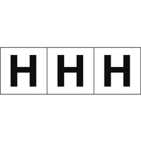 トラスコ中山 TRUSCO アルファベットステッカー 50×50 「H」 白地／黒文字 3枚 3枚粘着シール5050英字｢H｣ FC096GE-4389263