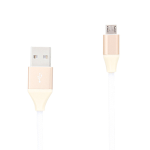 クオリティトラストジャパン microUSBコネクタ対応 USBストロングSケーブル(150cm) ゴールド QX-049GO-イメージ1