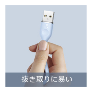 VOLTME PowerLink Moss USB-A & USB-C ケーブル(シリコン) ブルー C2122-イメージ11