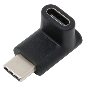 アイネックス USB3．1Gen2変換アダプタ Cメス - Cオス 縦L型 ブラック U32CC-UFAD-イメージ1