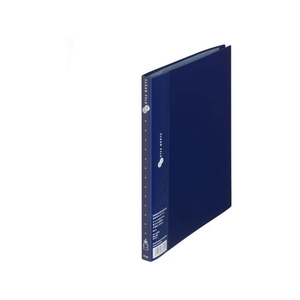 プラス クリアーファイル スーパーエコノミー B5 20ポケット ネイビー FCC5155-88501/FC-132EL-イメージ1