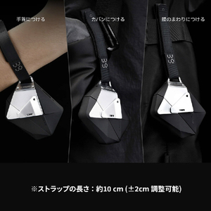 AULUMU AirPods Pro 3 ダイヤカット幾何学デザインケース トランスルーセントグレー ALM28533APP3-イメージ12