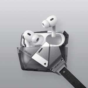AULUMU AirPods Pro 3 ダイヤカット幾何学デザインケース トランスルーセントグレー ALM28533APP3-イメージ9