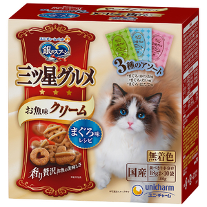 ユニ・チャームペットケア 銀のスプーン三ツ星グルメ お魚味クリーム まぐろ味レシピ3種のアソート 180g ミツボシグルメオサカナクリムマグロ180G ユニ・チャームペットケア 銀のスプーン三ツ星グルメ お魚味クリーム まぐろ味レシピ3種のアソート 180g ミツボシグルメオサカナクリムマグロ180G