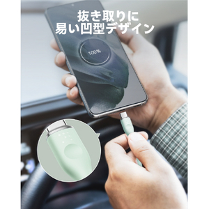 VOLTME PowerLink Moss USB-A & USB-C ケーブル(シリコン) グリーン C2123-イメージ6