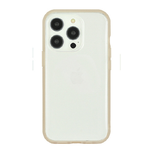 グルマンディーズ iPhone 16 Pro用耐衝撃ケース IIIIfit Clear ベージュ IFT-174BE-イメージ1