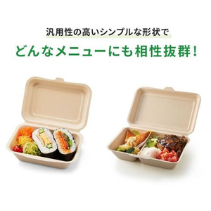 パックスタイル バガス容器 WBランチ 180-130 ラミ 50枚 FC360SH-00686419-イメージ8