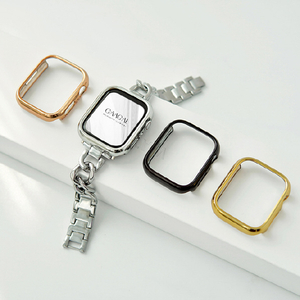 GAACAL Apple Watch Series 7-8 [45mm]用プラスチックフレーム メタリックゴールド W00224G6-イメージ3