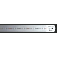 シンワ 直尺 シルバー1000mm 上下段p=1.0mm 13498 FC770UH-8163848