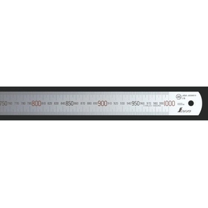 シンワ 直尺 シルバー1000mm 上下段p=1.0mm 13498 FC770UH-8163848-イメージ1