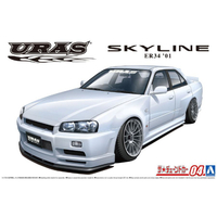 アオシマ 1/24 ザ・チューンドカー No．4 URAS ER34 スカイライン TYPE-R '01 (ニッサン) ｻﾞﾁﾕ-ﾝﾄﾞｶ-4ER34ｽｶｲﾗｲﾝR01