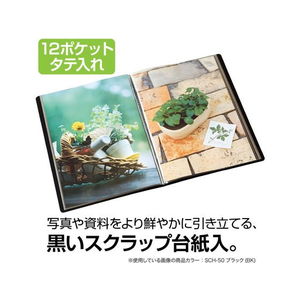 セキセイ プレゼンホルダー スーパークリヤーA3 12ポケット ブラック FC677NZ-SCH-70-60-イメージ4