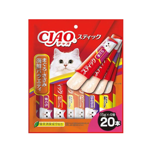 いなば CIAO スティック まぐろ・ささみ海鮮バラエティ 15g×20P FC003RK-イメージ1