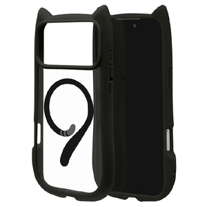 ラスタバナナ iPhone17 Pro Max用MIMI 猫耳ケース TPU×PC 磁力充電対応 ブラック 9110IP5DHPMBK-イメージ1