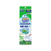 ジョンソン スクラビングバブル 流せるトイレブラシ 除菌消臭プラス アイスミント 本体+替ブラシ4個入 FCJ642S