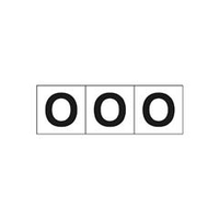 トラスコ中山 TRUSCO　アルファベットステッカー　50×50　「O」　白　3枚入 TSN-50-O
