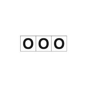 トラスコ中山 TRUSCO　アルファベットステッカー　50×50　「O」　白　3枚入 TSN-50-O-イメージ1