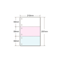 キング商事 マルチプリンタ帳票 A4 カラー 3面 6穴 100枚 F806792A4CF3-6