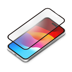 PGA iPhone 15 Plus用ガイドフレーム付液晶全面保護ガラス 角割れ防止PETフレーム [ブルーライト低減/アンチグレア] PG-23CGLF04BL-イメージ1