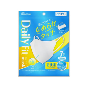 アイリスオーヤマ DAILYFITMASK ふつう 7枚 ホワイト FCJ394K-RN-DH7SW-イメージ1