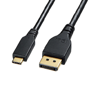 サンワサプライ TypeC-DisplayPort変換ケーブル (双方向) 3m ブラック KC-ALCDPR30-イメージ1