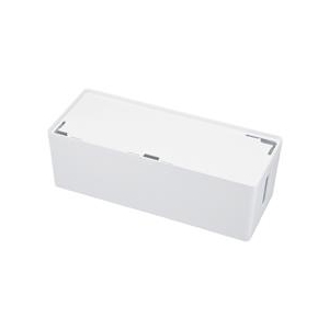 サンワサプライ ケーブル＆タップ収納ボックス（Lサイズ） ホワイト CB-BOXP3WN2-イメージ1