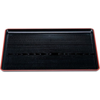 若泉漆器 一休木目盆 黒天朱 尺6寸 ABS樹脂 NS加工 FC740LC-1214270