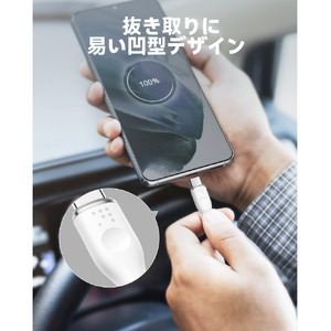 VOLTME シリコン 充電ケーブル USB-C&USB-A 60W ホワイト C2125-イメージ6