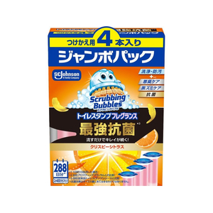 ジョンソン スクラビングバブル トイレスタンプ 最強抗菌 クリスピーシトラス 替え 4本入 FCJ644S-イメージ1