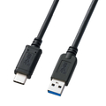 サンワサプライ USB3．1 Gen2 Type C-Aケーブル 0．5m ブラック KU31-CA05