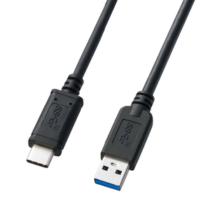 サンワサプライ USB3．1 Gen2 Type C-Aケーブル 0．5m ブラック KU31-CA05-イメージ1