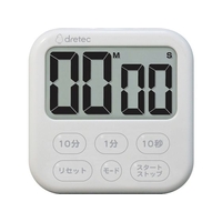 dretec/大画面タイマー「シャボン6」 ホワイト T-615WT FCD018C-4690969