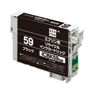 ICBK59 互換。 ●対応カートリッジ：エプソン ICBK59（顔料ブラック）。 ●※エコリカ商品に関する初期不良対応を含めたお問い合わせにつきましてはユーザー様とメーカーとの直接対応となります。『