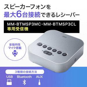 サンワサプライ Bluetooth会議スピーカーフォン MM-BTMSP3RC-イメージ7